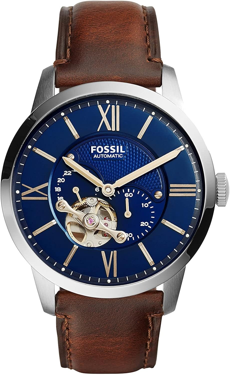 Fossil Heritage Automatic Blue Leather Watch